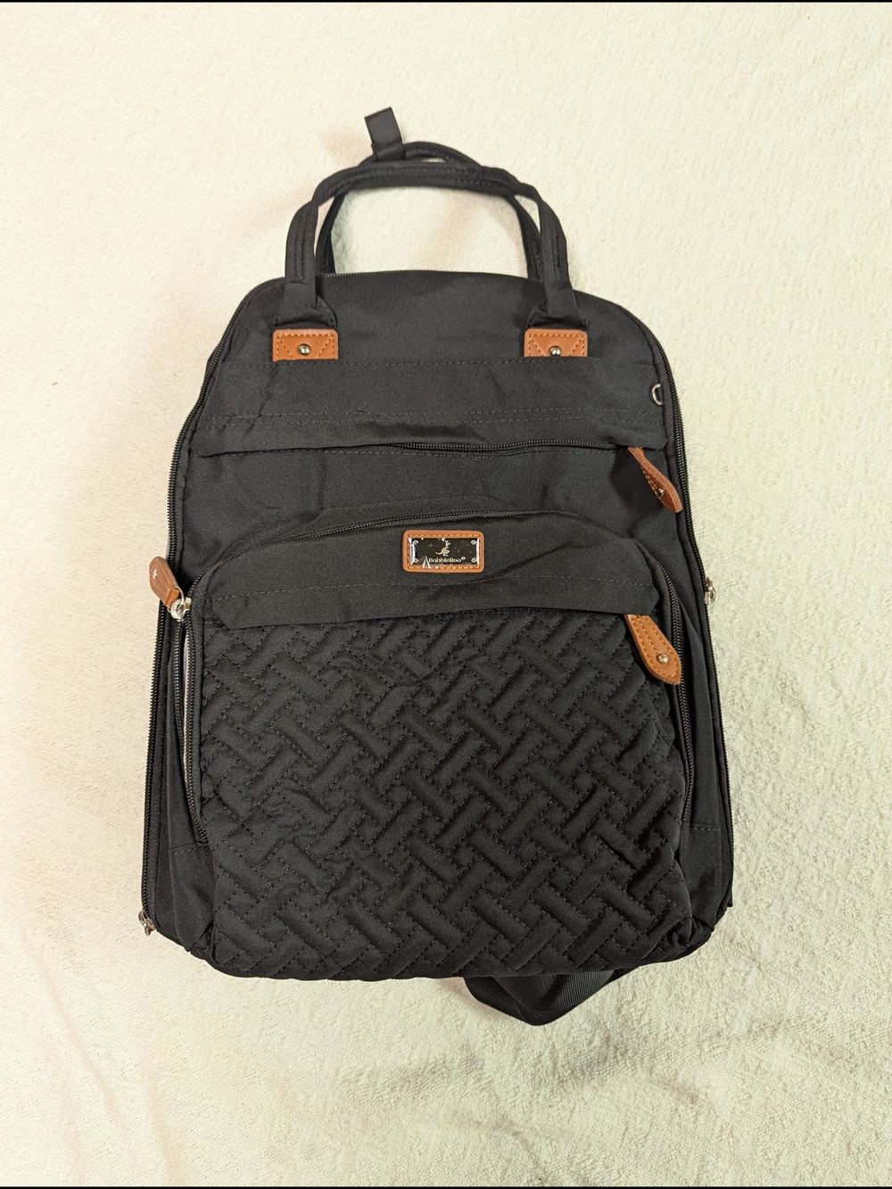 Black Diaper Bag NEW BabbleRoe The Original Diaper Bag